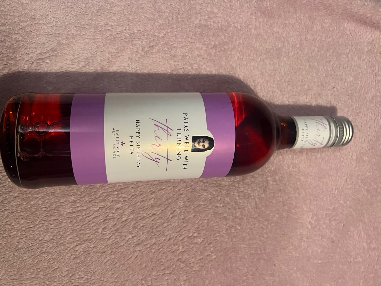Personalised celebration bottle label